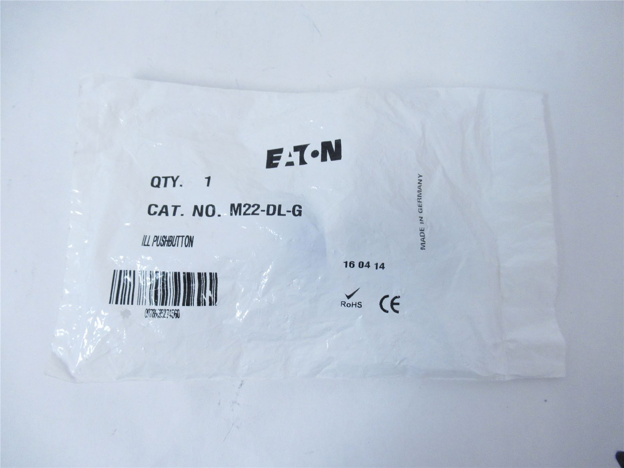 Eaton M22-DL-G; Pushbutton Actuator - Illuminated; Momentary