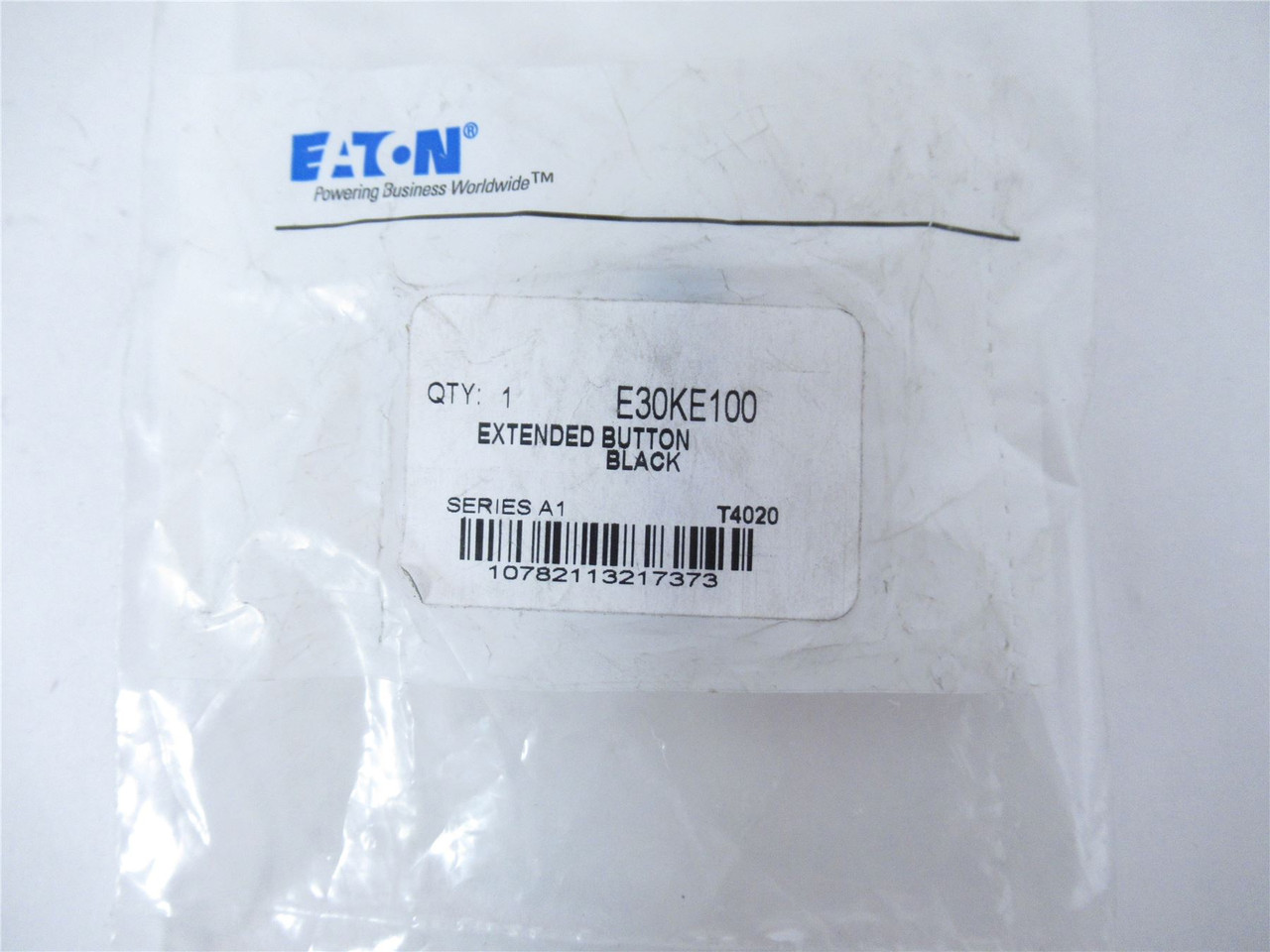 Eaton E30KE100; Type E Button Extended - Black Blank