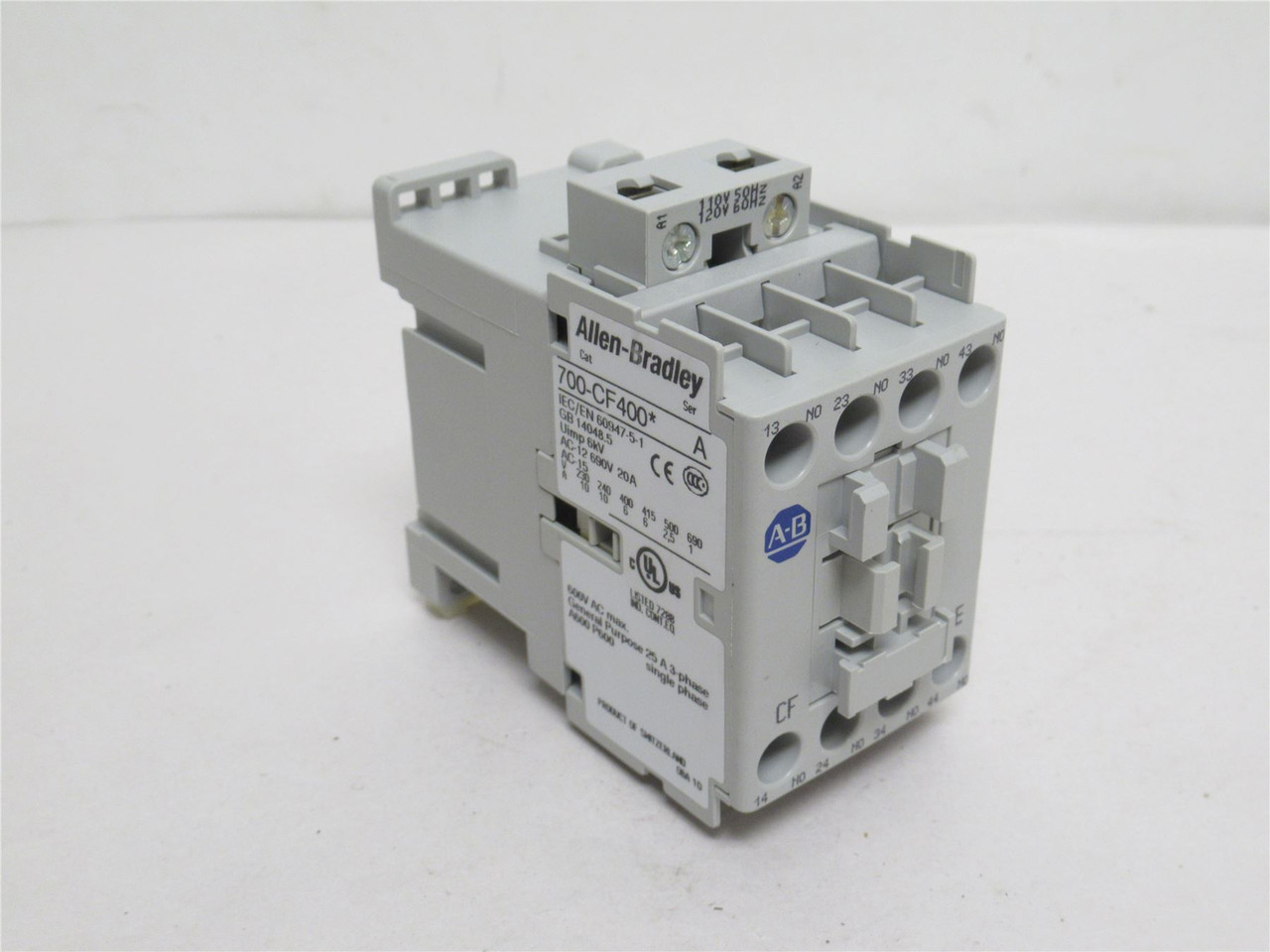 Allen-Bradley 700-CF400D; Contactor; 25A; 3P; 600VAC; 4-NO