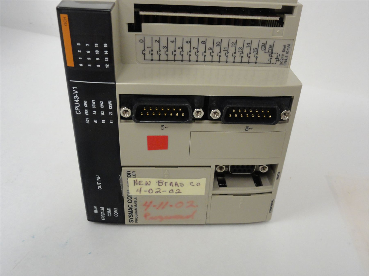 Omron CPU43-V1; CPU Machine Control - W/16 Point Input; 24 VDC