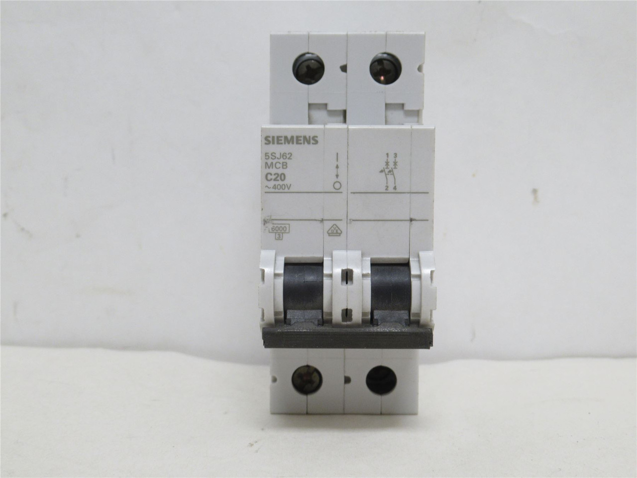 Siemens MCB5SY62-C20-2P; Mini-Circuit Breaker; 20A; 2P; 400V