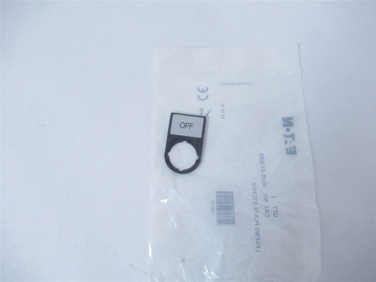 Eaton M22S-ST-GB5; Legend Plate - "OFF" 22 mm