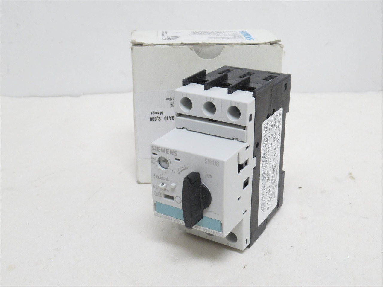 Siemens 3RV1021-4BA10; Starter Protector 14-20A; 3P; 600VAC
