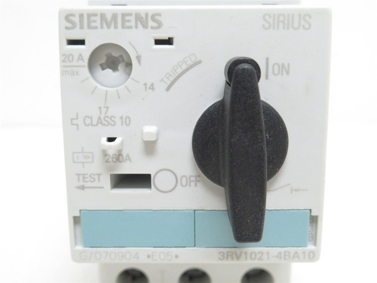 Siemens 3RV1021-4BA10; Starter Protector 14-20A; 3P; 600VAC
