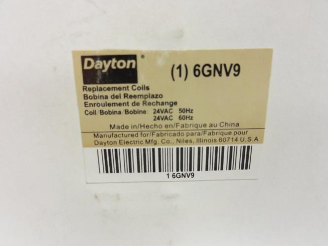 Dayton 6GNV9; Contactor Coil 24VAC