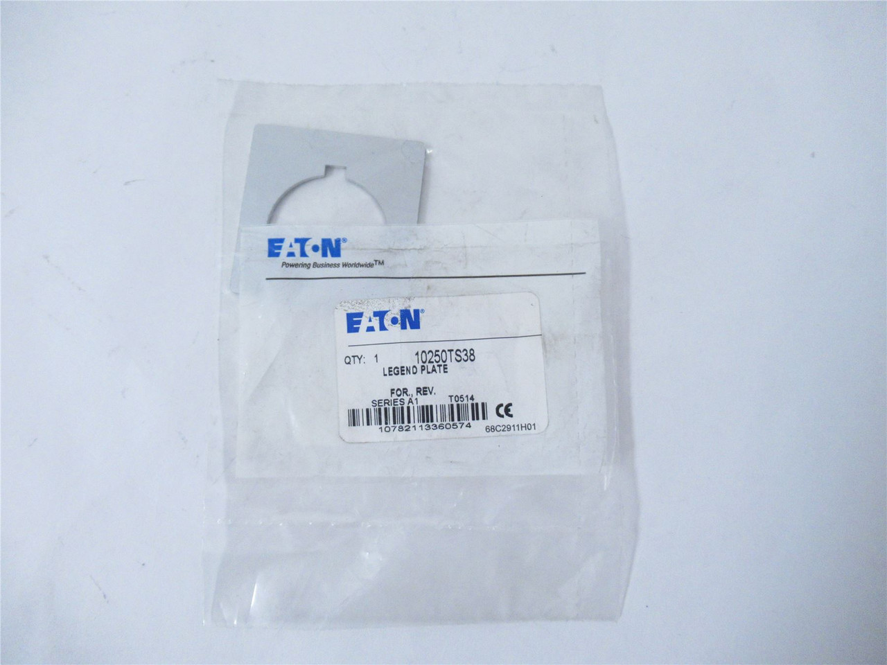 Eaton 10250TS38; Legend Plate -"FOR. REV."