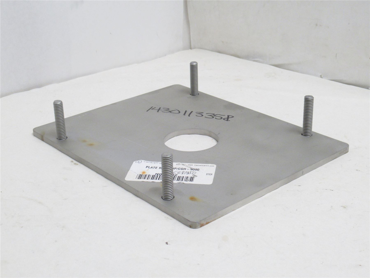 Cantrell N060102; Motor Support Plate; SS; CGH-9000