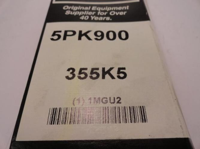 Bando 5PK900; Serpentine Belt; Industry Number 355K5