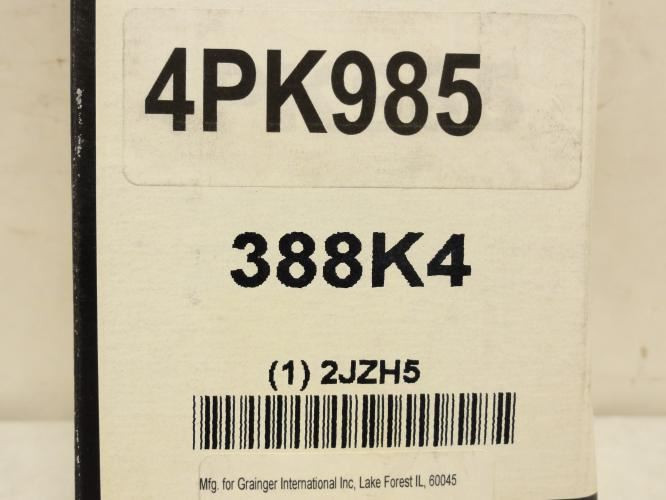 Bando 4PK985; Serpentine Belt 388K4; 4-ribs 38.8"L; 2JZH5