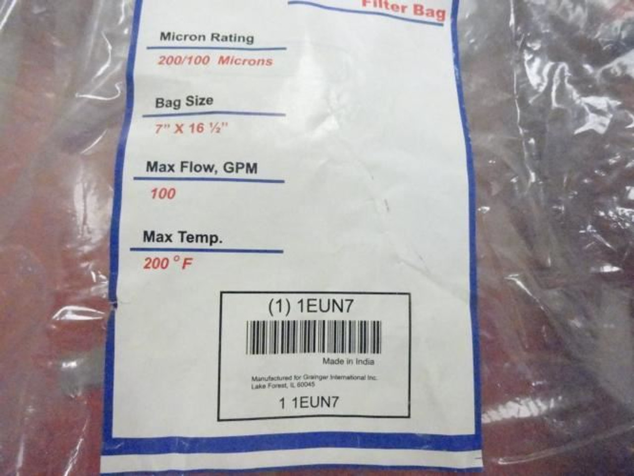 Industry-Std 1EUN7; LOT-5 Filter 200/100 Micron Industry-Std 1EUN7; LOT-5 Filter 200/100 Micron