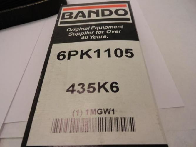 Bando 6PK1105; Serpentine Belt 435K6; 6-ribs 43.5"L; 1MGW1