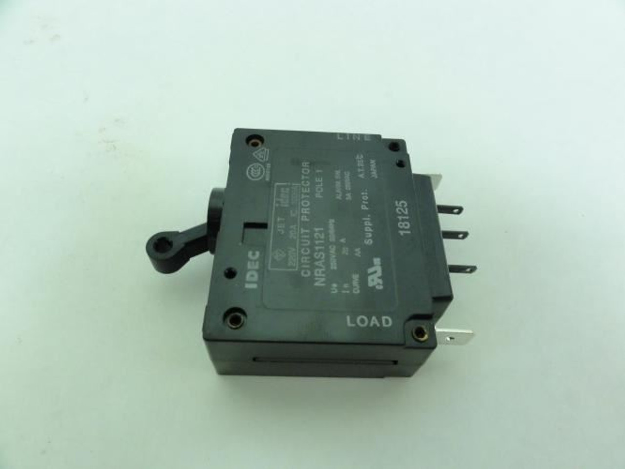 Idec NRAS1121; Circuit Protector; 20A 1P; 250VAC