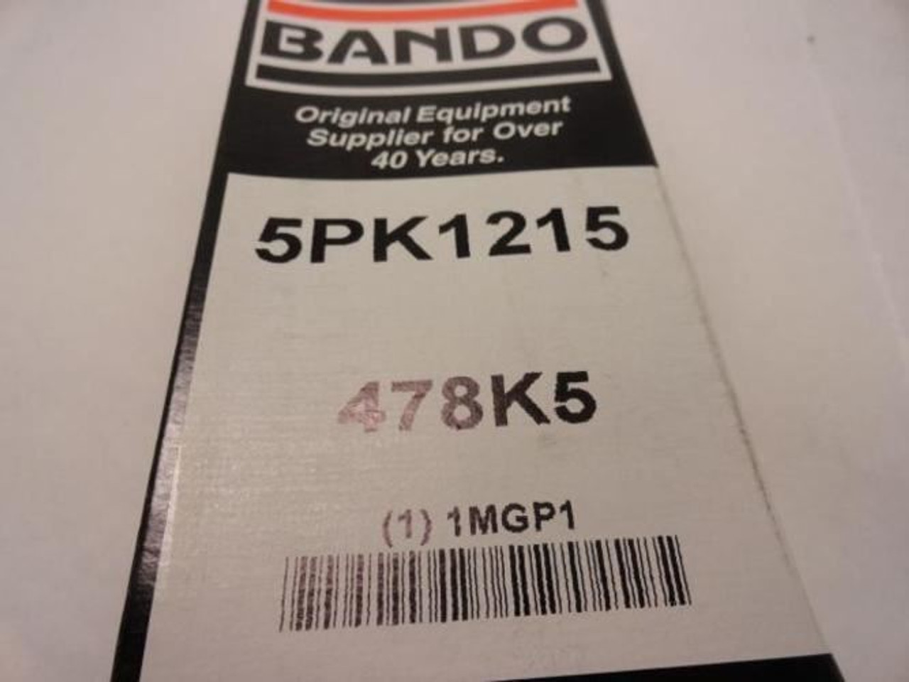 Bando 5PK1215; Serpentine Belt 478K5; 5-ribs 47.8"L; 1MGP1