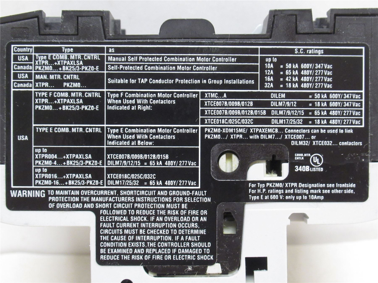 Eaton XTPR016BC1; Motor Protection Circuit 10-16A; 3P; 600V Eaton XTPR016BC1; Motor Protection Circuit 10-16A; 3P; 600V