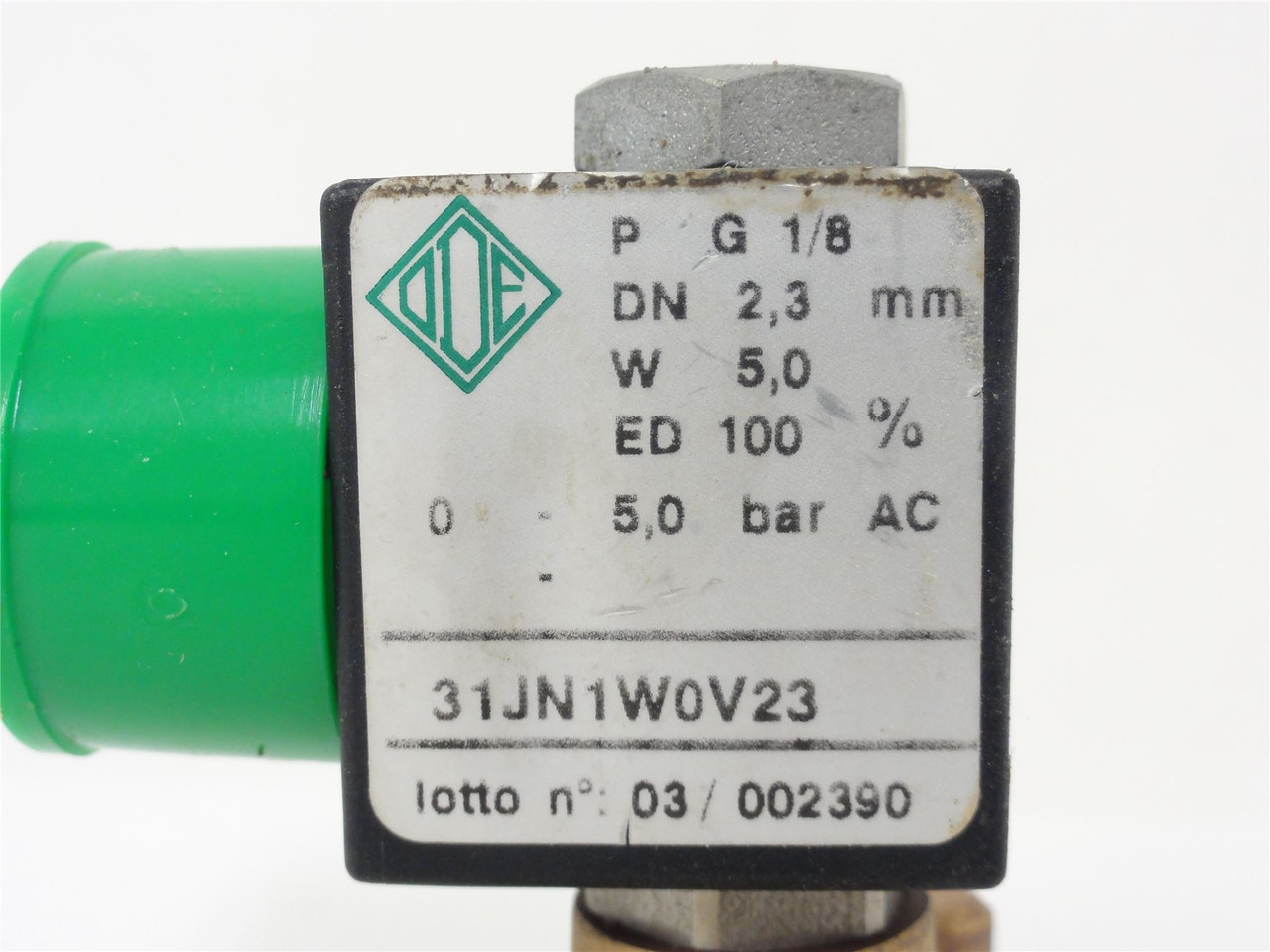 ODE 31JN1W0V23; Solenoid Valve; 230V; 5 Watts; 1/8" Ports