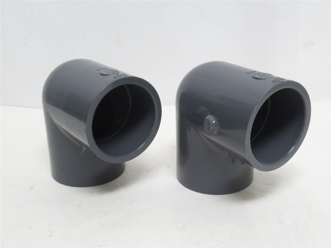 Dura 806-025; Lot-2 PVC Elbow; 90Deg; Sch: 80; 2-1/2"; Socket