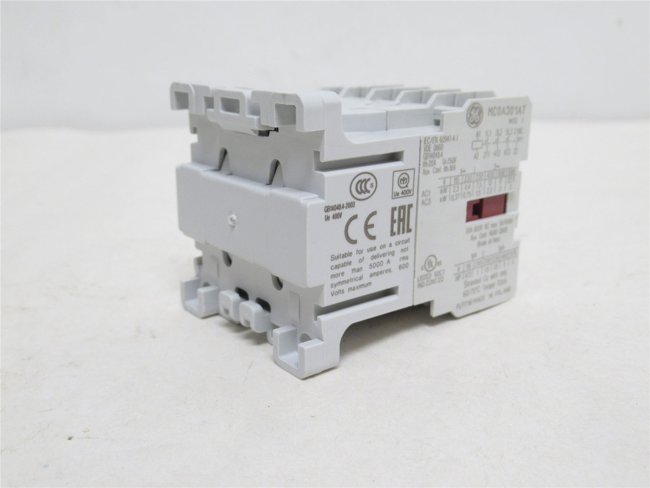 GE MC0A301ATJ; Contactor; 6A; 3P; 600VAC; Coil: 110/120VAC GE MC0A301ATJ; Contactor; 6A; 3P; 600VAC; Coil: 110/120VAC