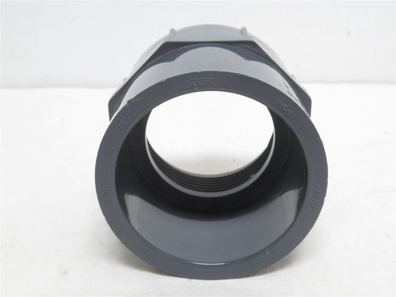 Eslon 835-025; Sch: 80 PVC Adaptor; 2-1/2"; Thread to Socket