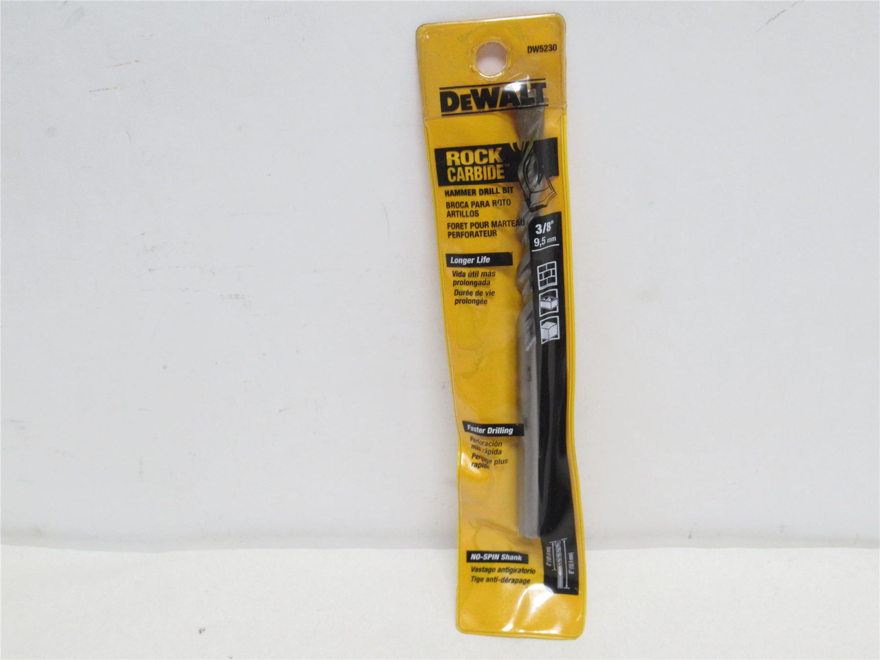 DeWALT DW5230; Lot-2 Hammer Drill Bits; 3/8"OD x 6" Long