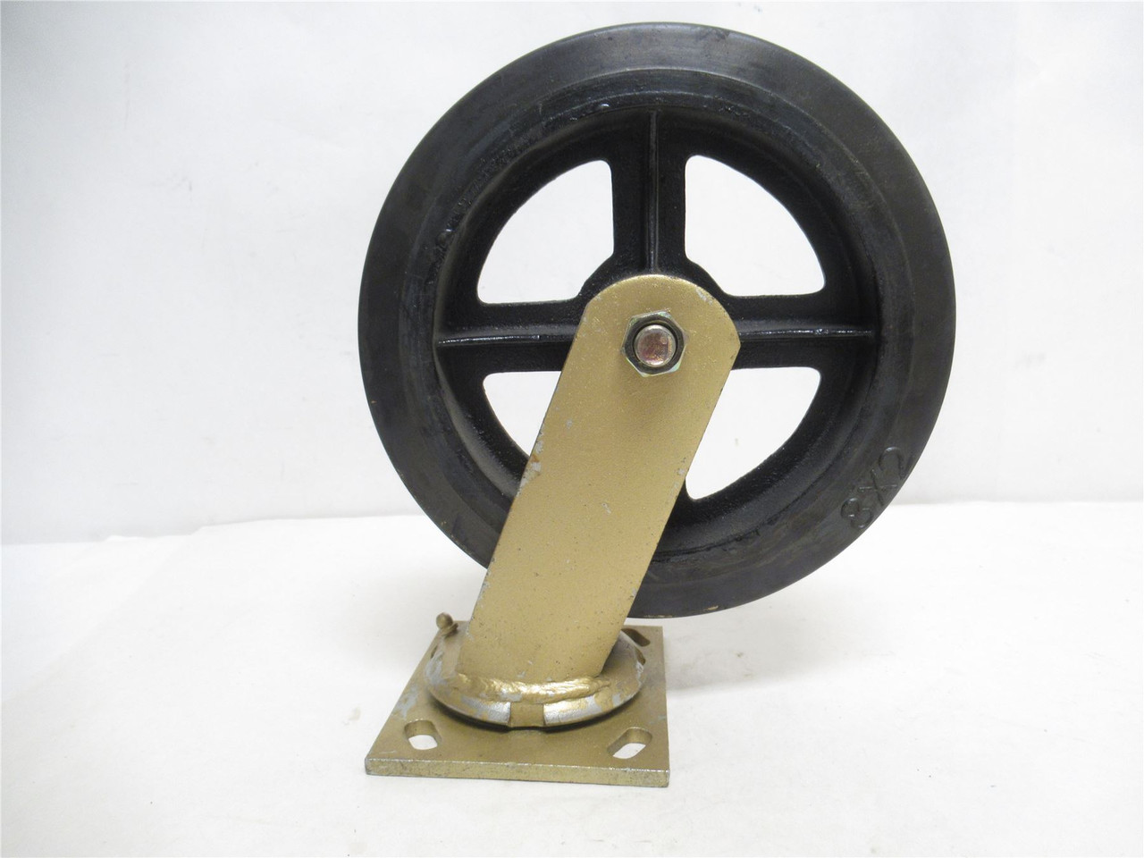 Industry-Std 1NVE9; Swivel Plate Caster; 8" Wheel OD; Rubber
