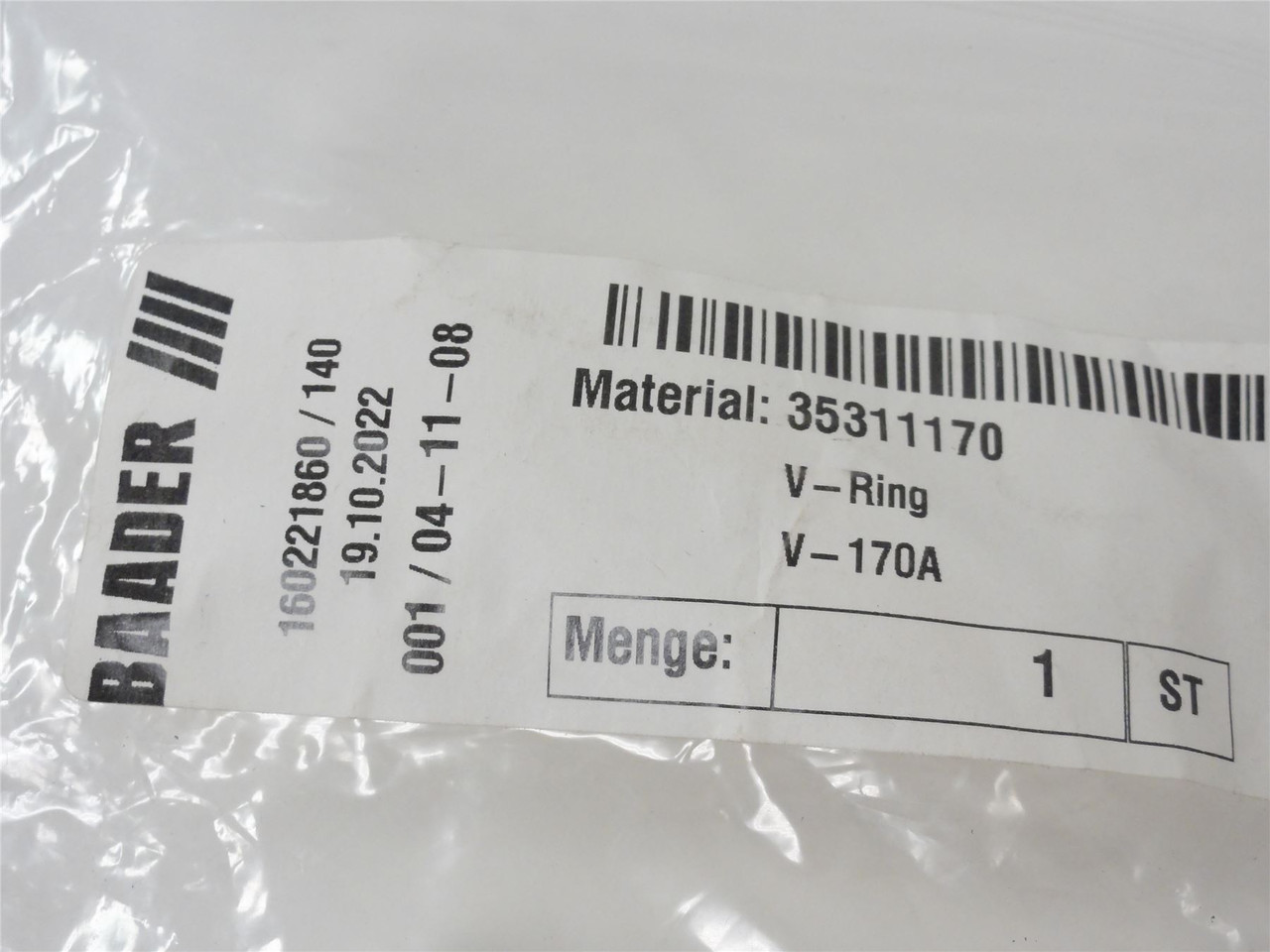 Baader 35311170; V-Ring; V-170A