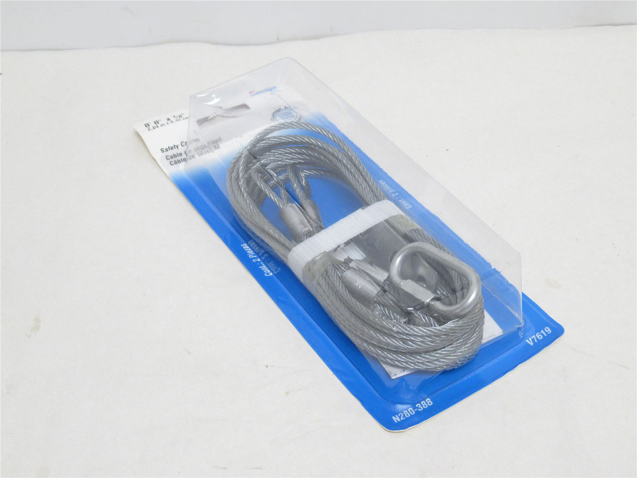 National N280-388; Box-2 Safety Cables 8ft-8in x 1/8in