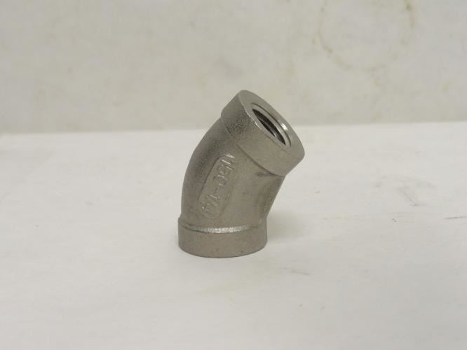 Industry-Std 6JM03; Pipe Elbow; SS-316; 45Deg; 1/4NPT