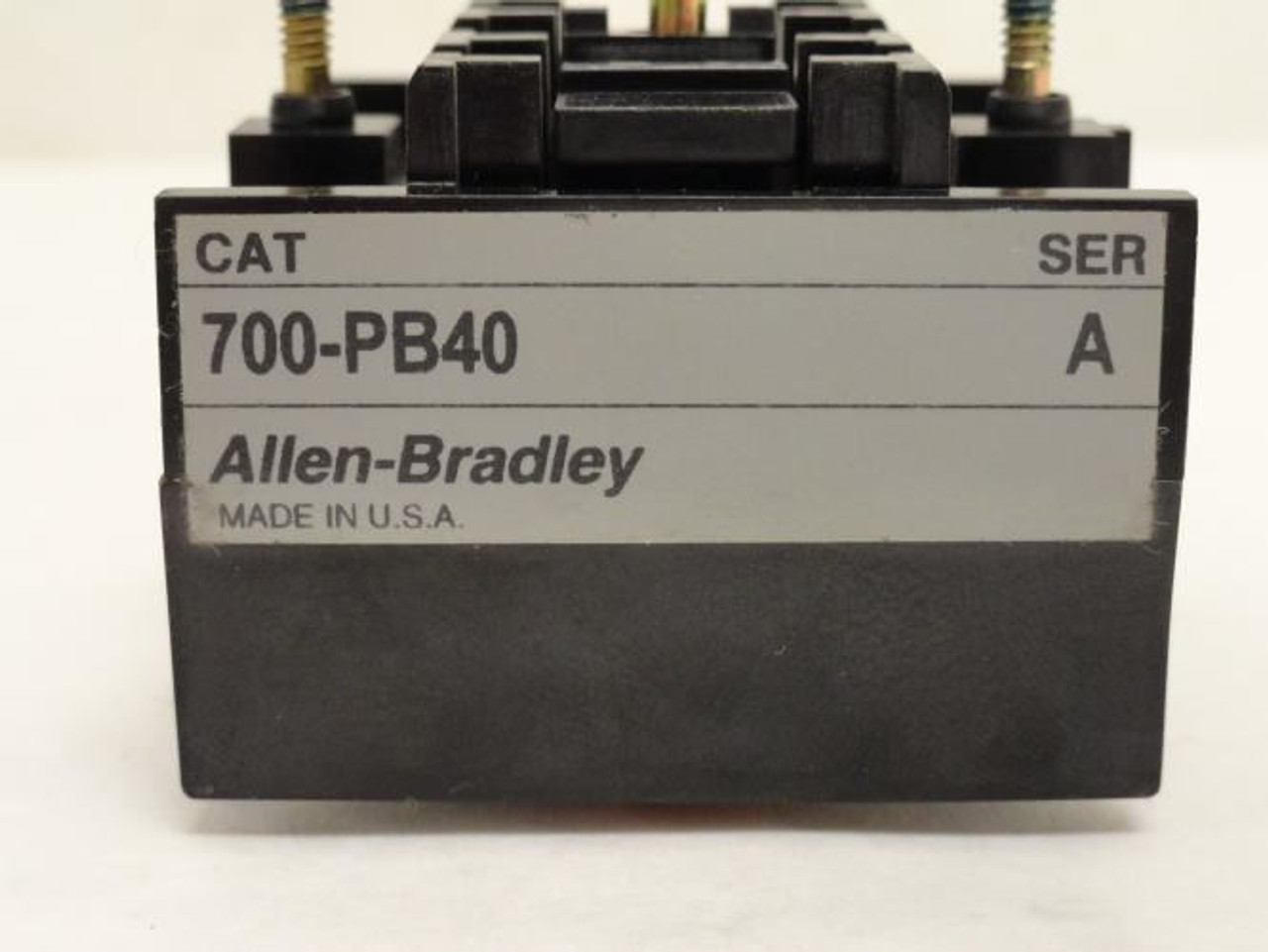 Allen-Bradley 700-PB40; Second Deck Auxiliary Contact 10A; 4-NO Allen-Bradley 700-PB40; Second Deck Auxiliary Contact 10A; 4-NO