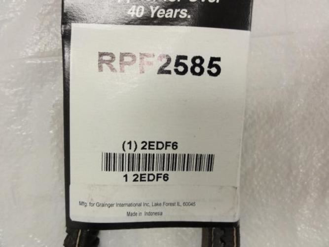 Bando 2EDF6; Auto V-Belt; Industry Number RPF2585