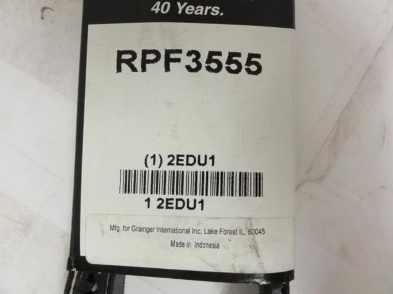 Bando 2EDU1; Auto V-Belt; Industry Number RPF3555 Bando 2EDU1; Auto V-Belt; Industry Number RPF3555
