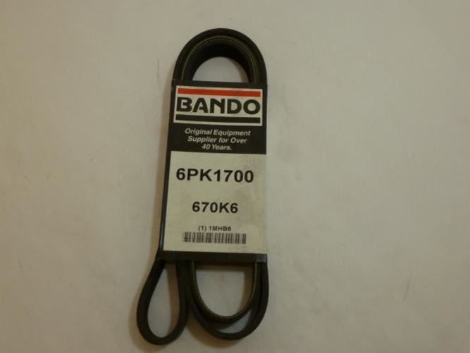 Bando 6PK1700; Serpentine Belt 670K6; 6-ribs 67.0"L; 1MHB6