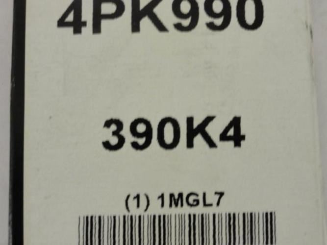 Bando 4PK990; Serpentine Belt 390K4; 4-ribs 39.0"L; 1MGL7