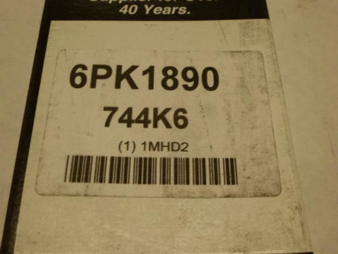 Bando 744K6; Serpentine Belt 6PK1890