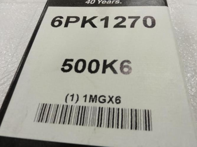 Bando 1MGX6; Serpentine Belt; 50"Long; Industry 500K6