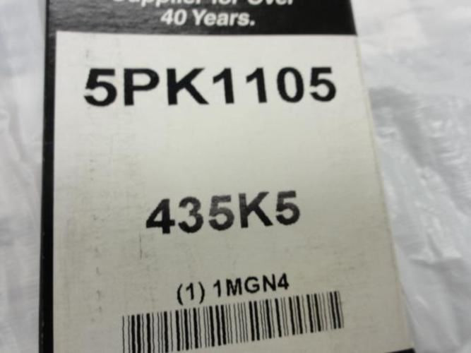 Bando 1MGN4; Serpentine Belt; 5-Rib; 43.5"Long; 435K5