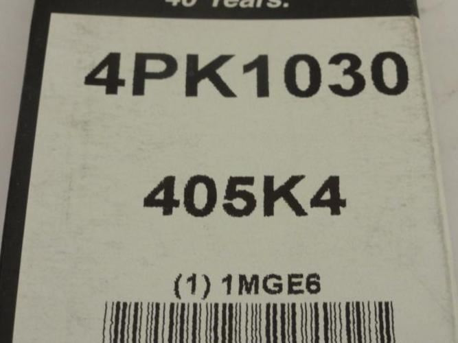 Bando 4PK1030; Serpentine Belt 405K4; 4-ribs 40.5"L; 1MGE6