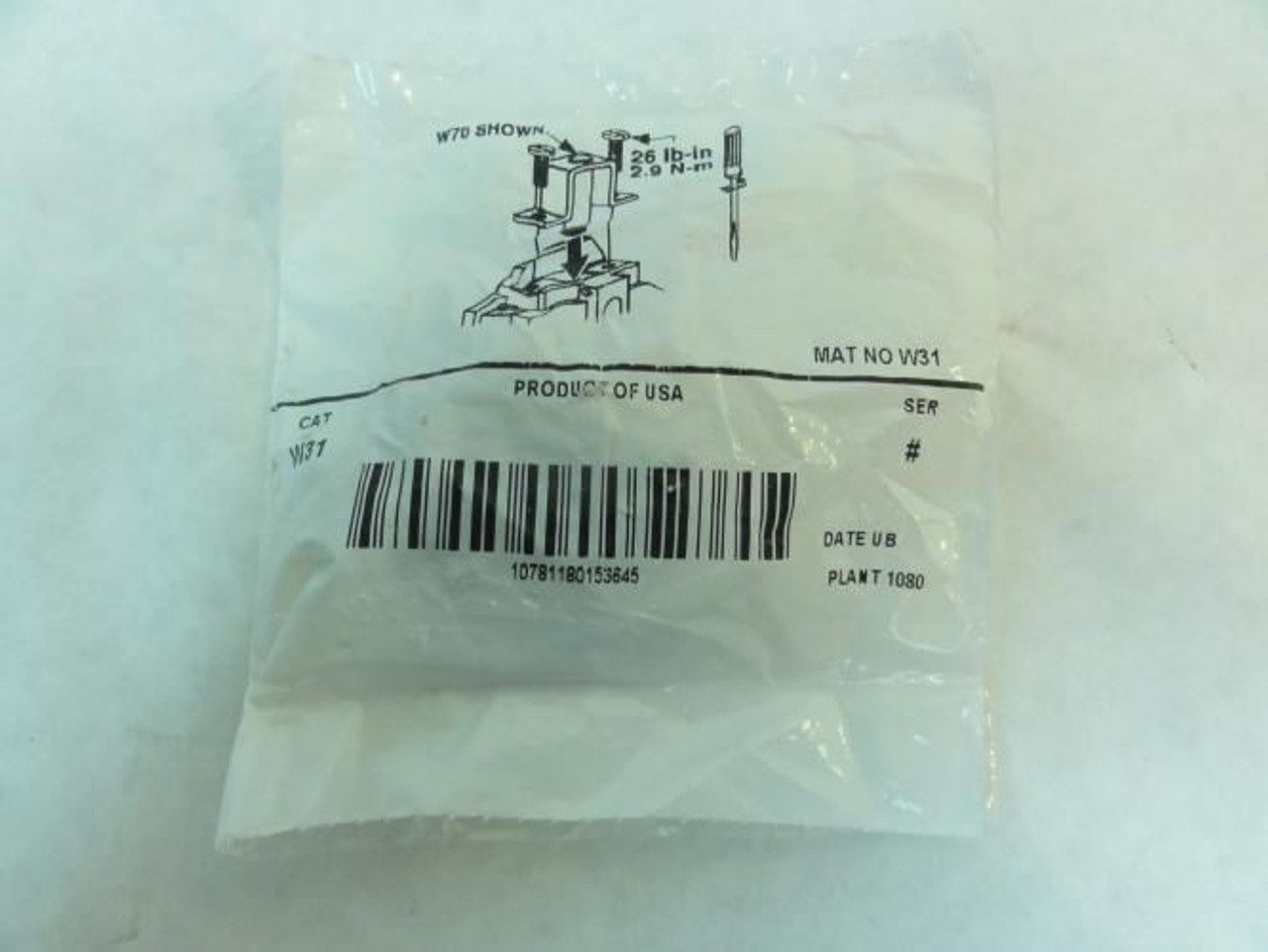 Allen-Bradley W31; Overload Thermal Unit Allen-Bradley W31; Overload Thermal Unit