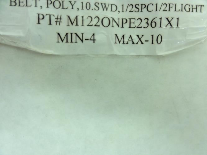 Habasit M122ONPE2361X1; Conveyor Belt; Poly; 10.5" Width