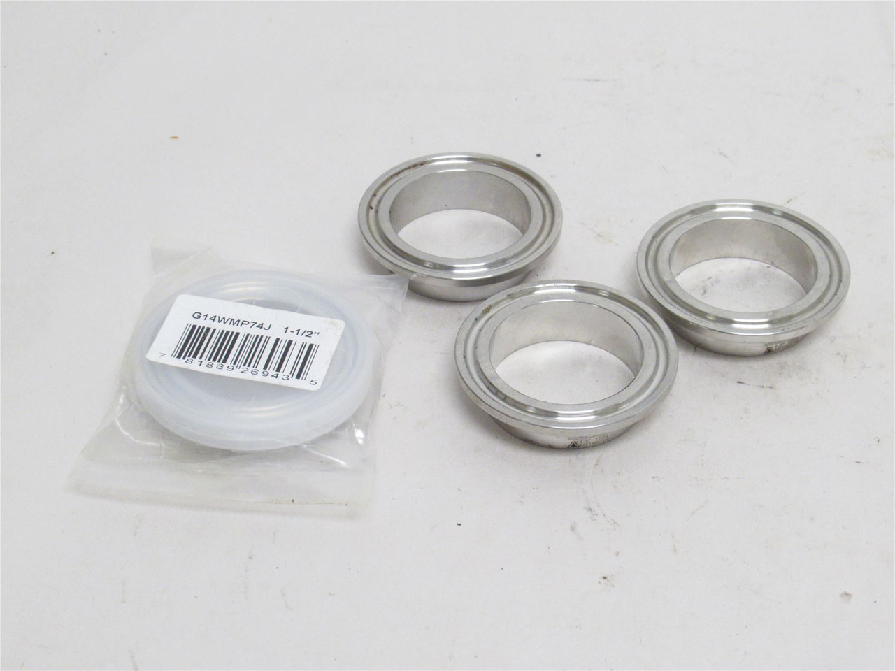 FNW G14WMP74J; Lot-4; Short Ferrules; SS-304; 1-1/2" Clamp