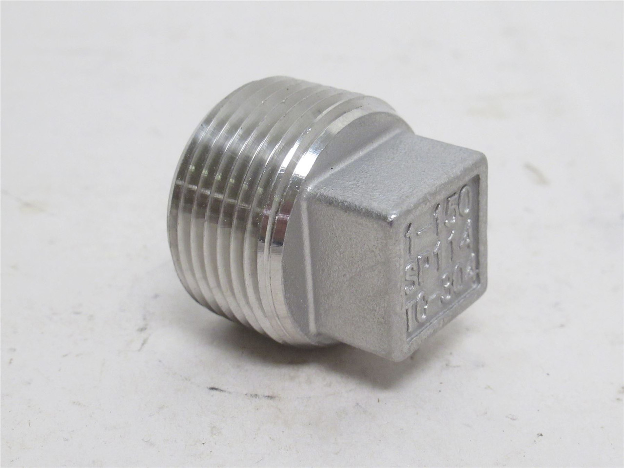 Industry-Std 1LTX4; Square Head Plug; SS-304; 1NPT