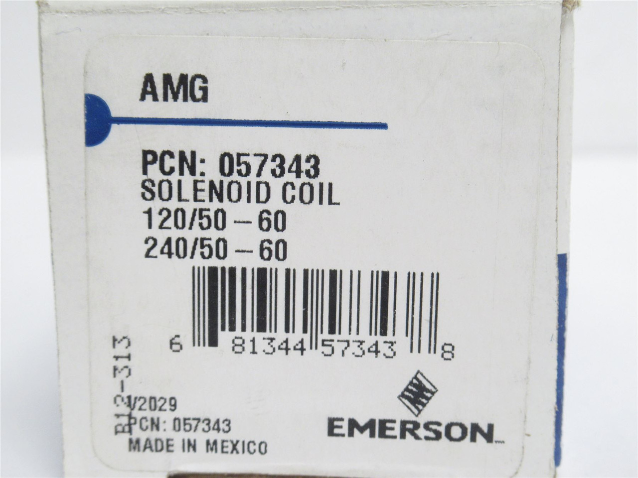 Emerson 57343; Solenoid Coil; 120/240VAC; 12 Watts