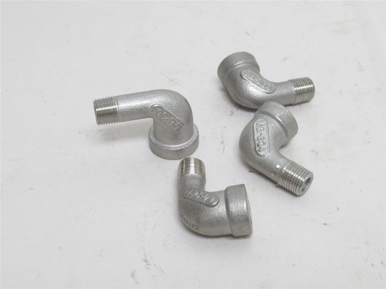 Industry-Std 1LTV3; Lot-4 Street Elbows 90Deg; SS-304; 1/8NPT