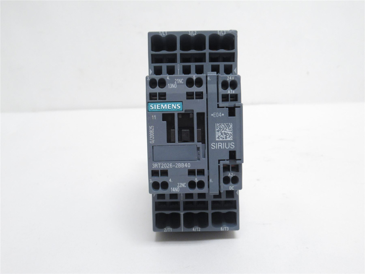 Siemens 3RT2026-2BB40; Contactor; 25A; 3P; 600VAC; Coil: 24VDC Siemens 3RT2026-2BB40; Contactor; 25A; 3P; 600VAC; Coil: 24VDC