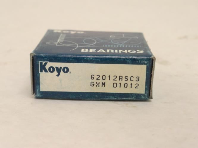 Koyo 62012RSC3; Ball Bearing 12mm ID x 32mm OD x 10mm Wide