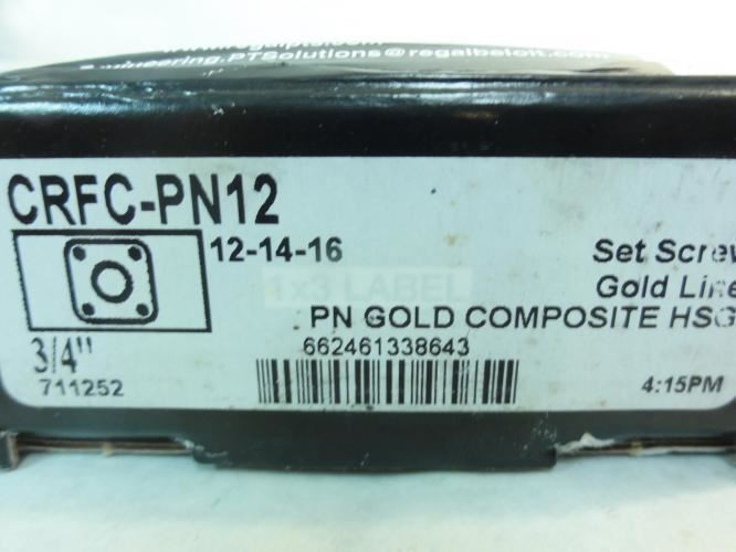 Sealmaster CRFC-PN12; Flange Bearing; 4-Bolt; 3/4"ID