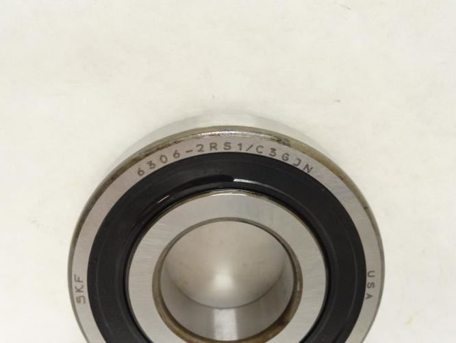 SKF 6306-2RSJEM; Ball Bearing 30mm ID x 72mm OD x 19mm Wide
