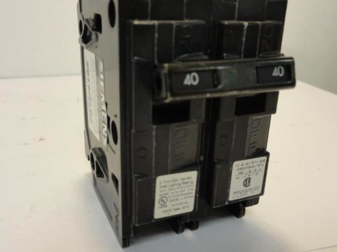 Siemens BQ2H040; Circuit Breaker; BQ; 2P; 40A; 240VAC