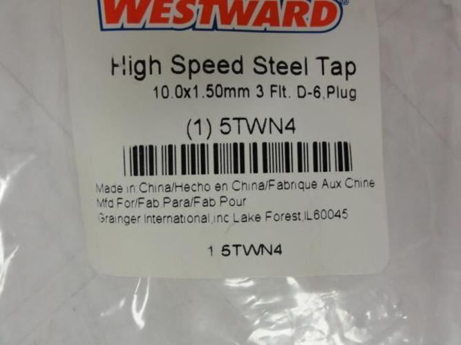 Westward 5TWN4; Tap; Spiral; M10-1.50; 3 Flute