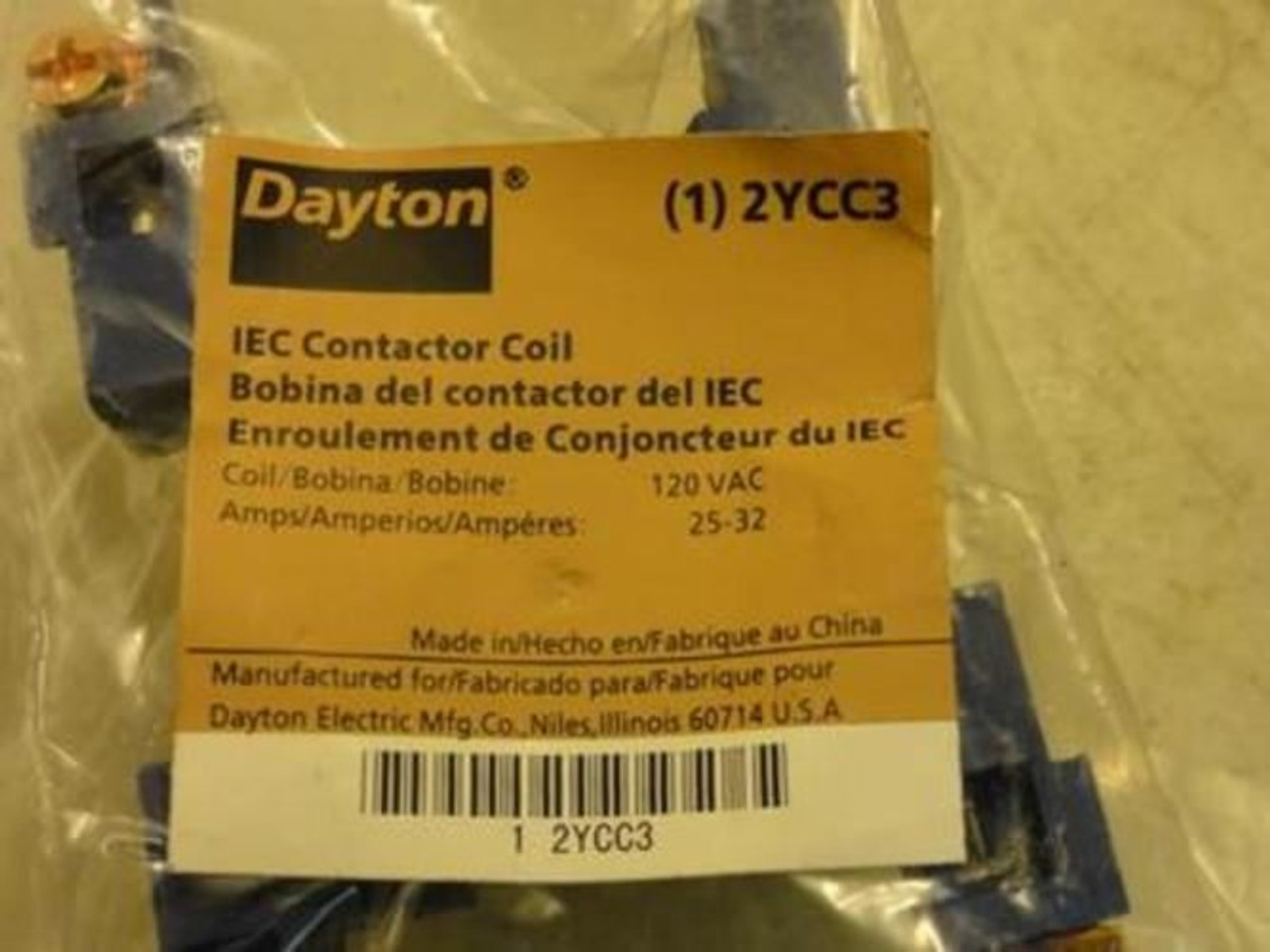 Dayton 2YCC3; Magnetic Coil; 120V; 60Hz Dayton 2YCC3; Magnetic Coil; 120V; 60Hz
