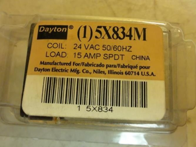 Dayton 5X8434M; Relay; Number of Pins 5; Contact Form SPDT